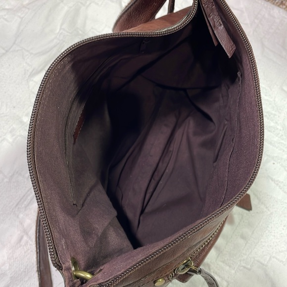 Vintage Fossil Sasha Brown Genuine Distressed Leather Bag Purse Crossbody ZB2987 - Picture 10 of 16
